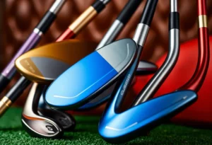 A stunning array of limited edition Cobra golf clubs from the Venom Vault showcased creatively.