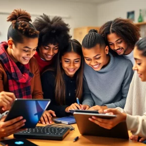 Israeli and Palestinian teenagers working together on tech projects