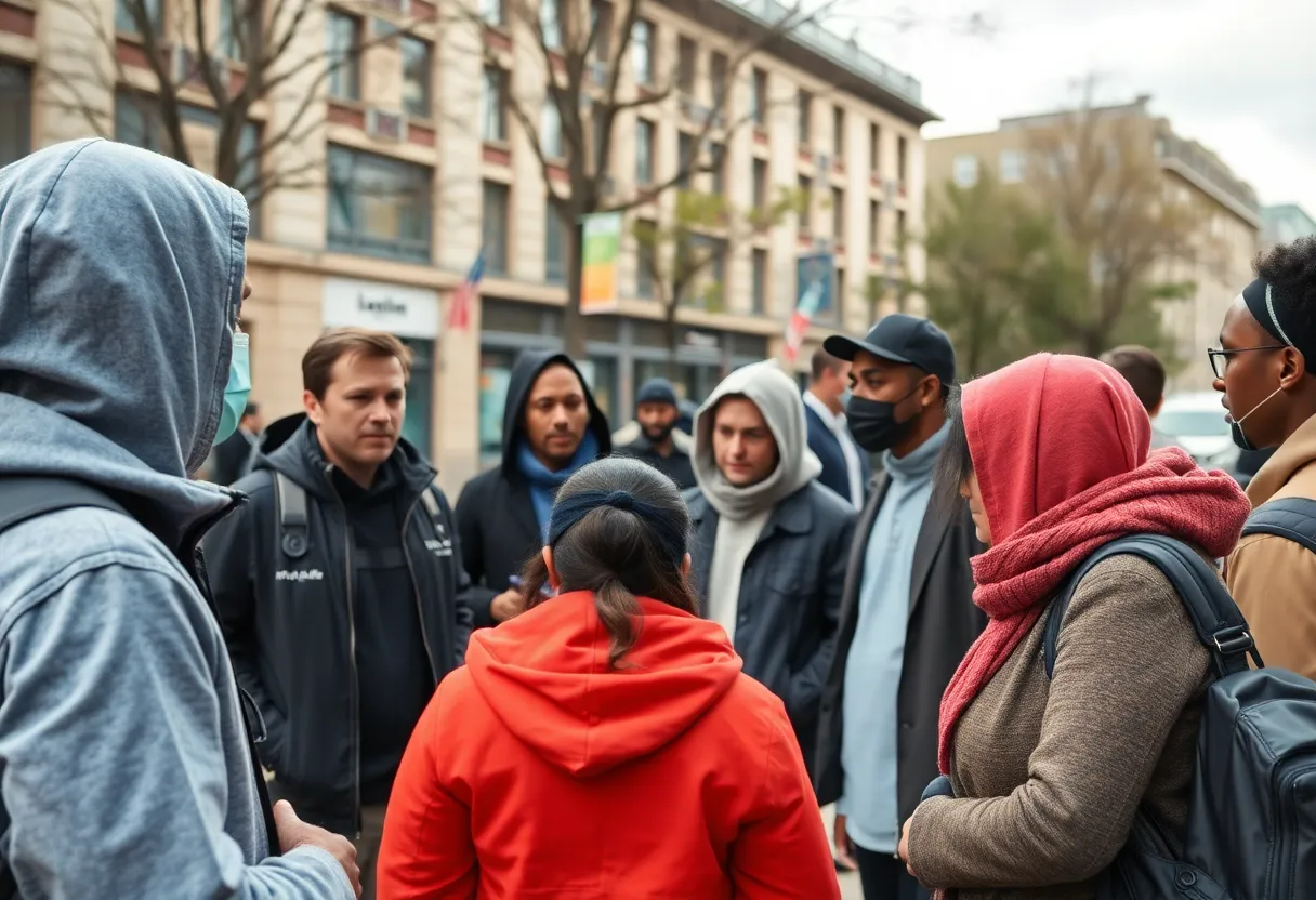 Residents discussing safe injection sites in Boston