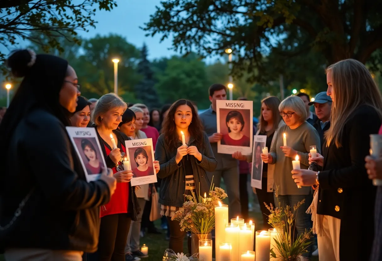 Community vigil for a missing child