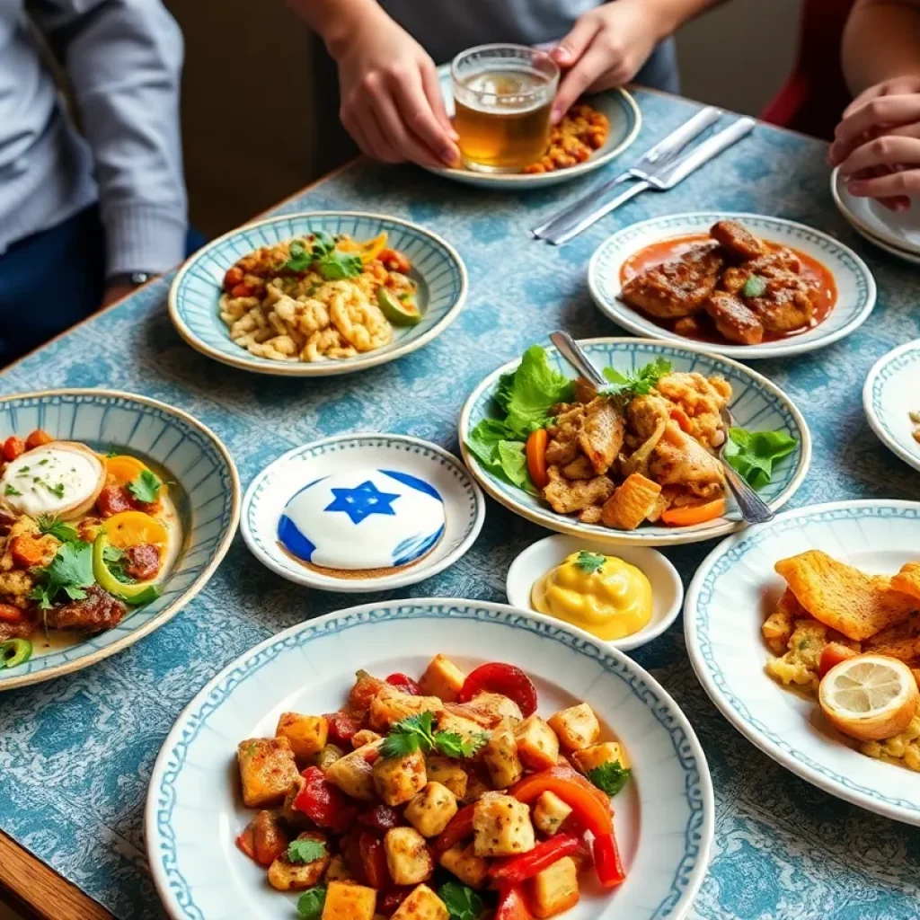 A display of shareable dishes from the cookbook 'Eat Small Plates' at the launch event.