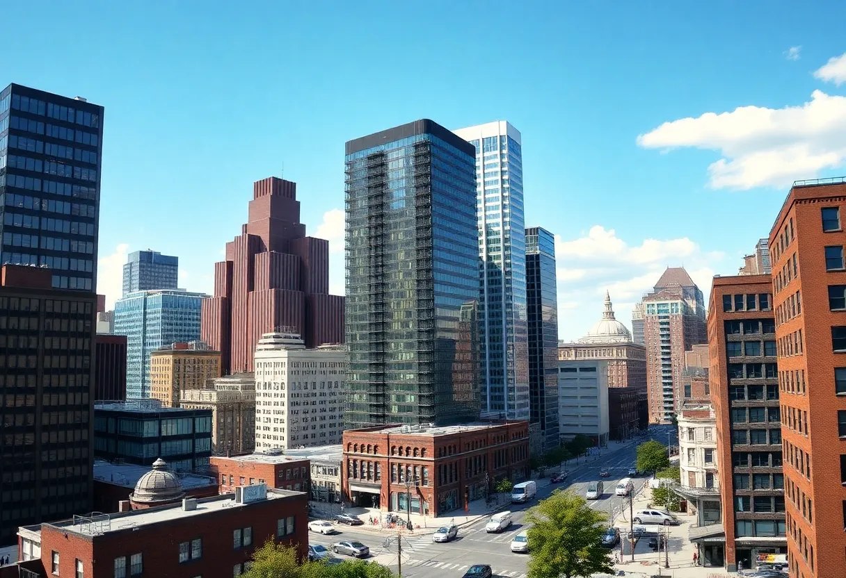 Downtown Boston showcasing office buildings and residential housing