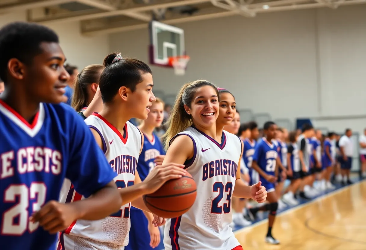 High school athletes competing in East County, Florida