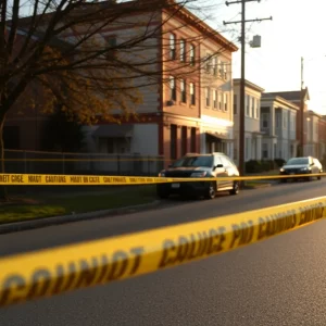 Police officers at a crime scene in Fitchburg