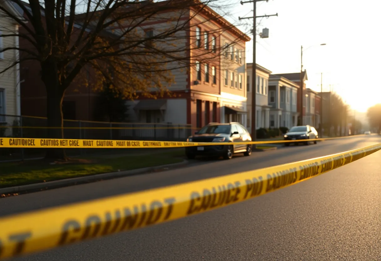Police officers at a crime scene in Fitchburg