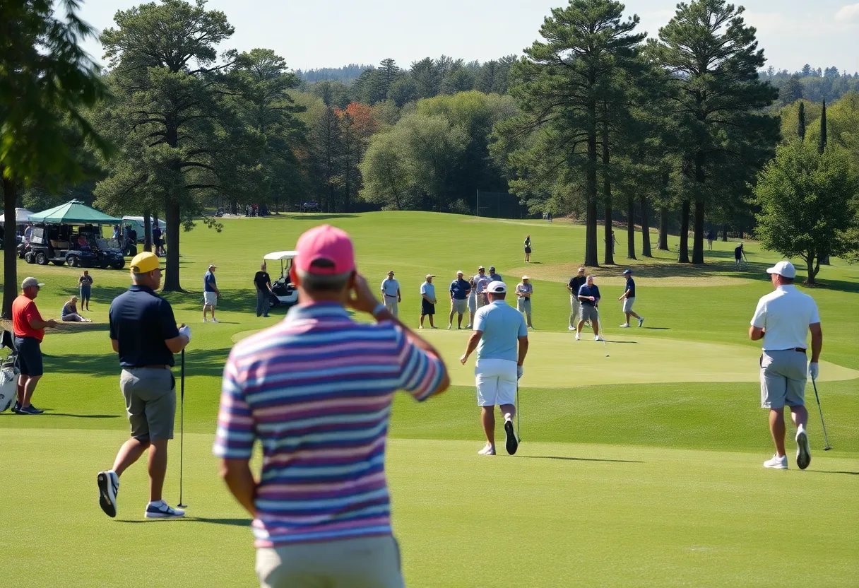 Players competing in the Franklin Cup Golf Tournament at Crumpin-Fox Club