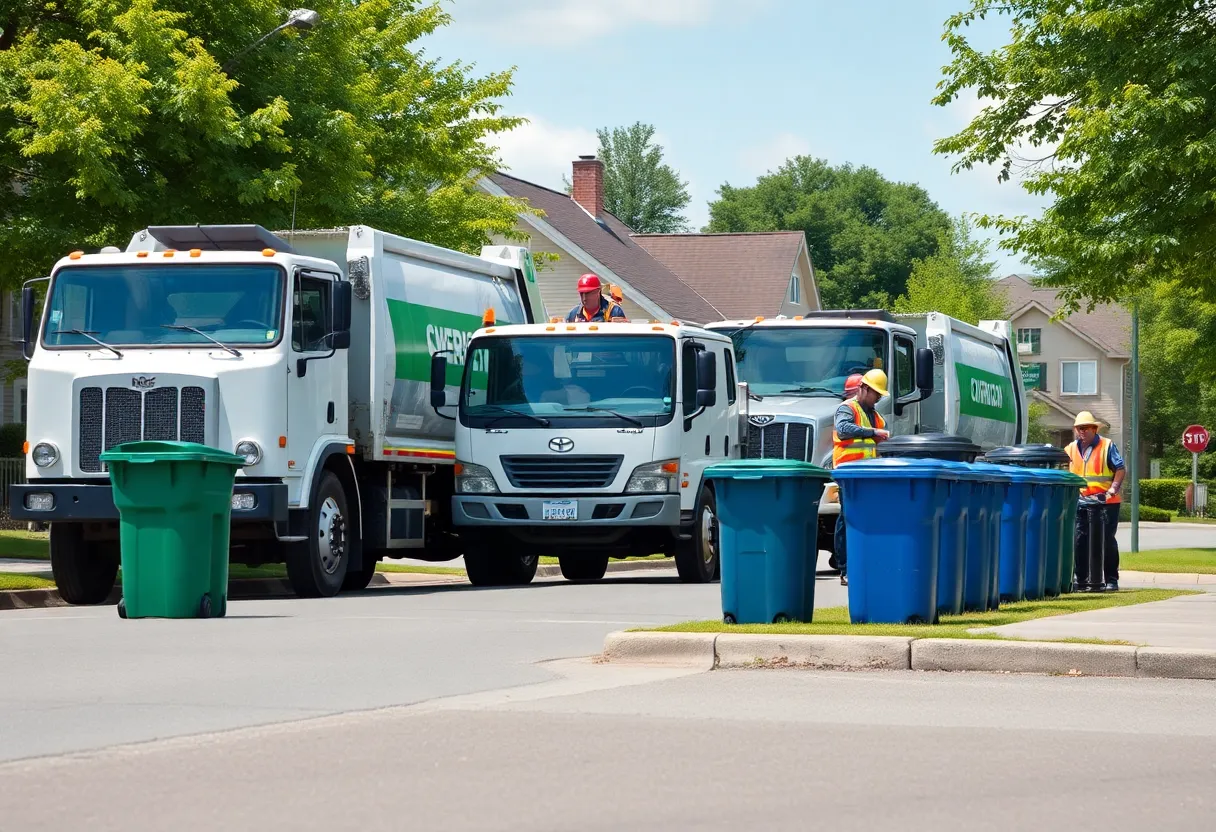 Workers and garbage trucks returning to service in Massachusetts
