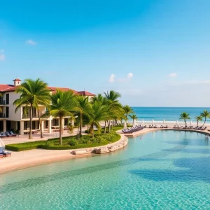 Group of lawmakers discussing at a luxurious resort