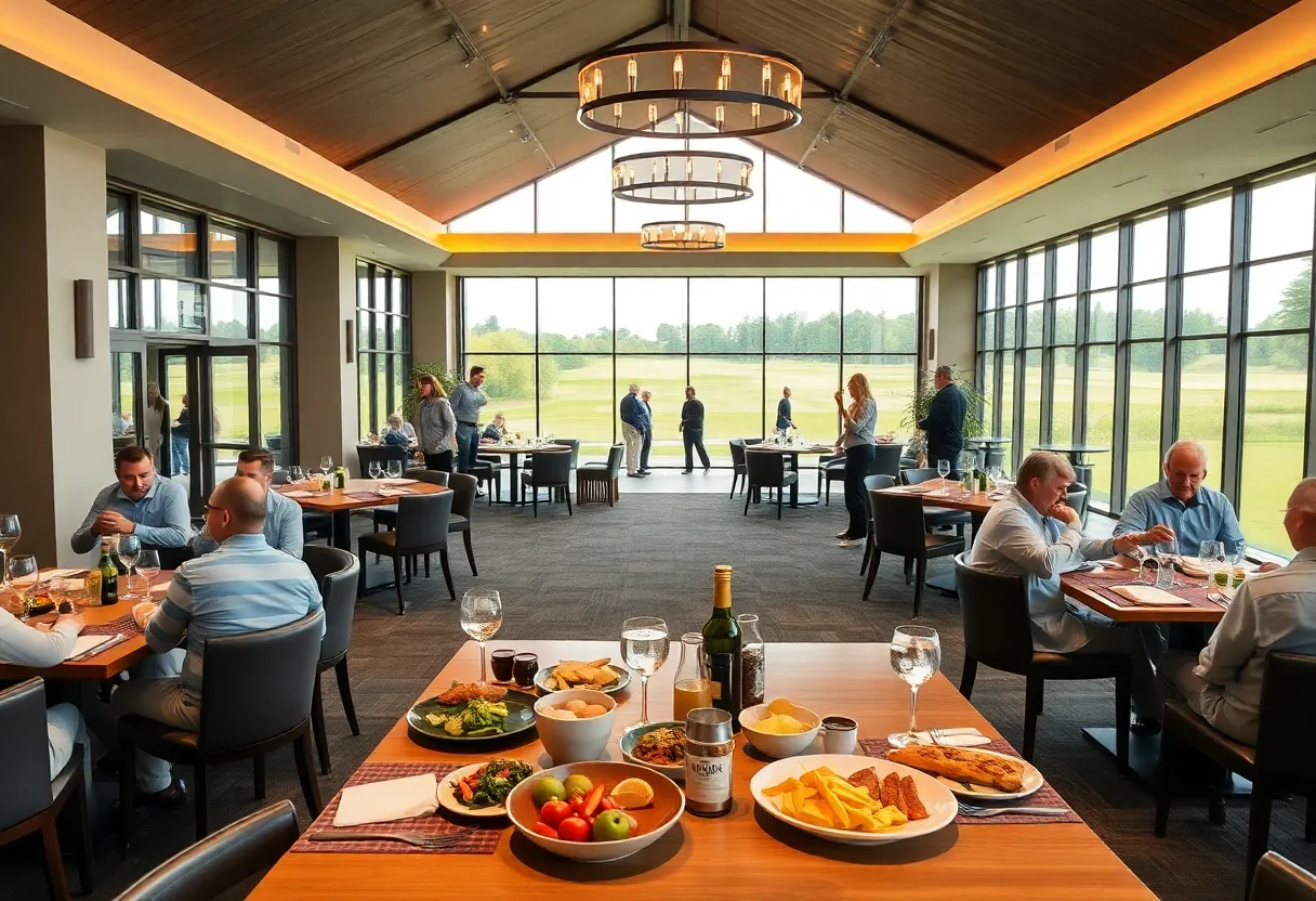 Diverse dining options in a golf clubhouse