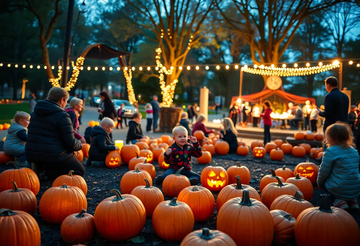 Families enjoying Halloween activities in Greater Boston.