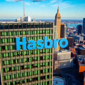Aerial view of Hasbro's new headquarters in Boston