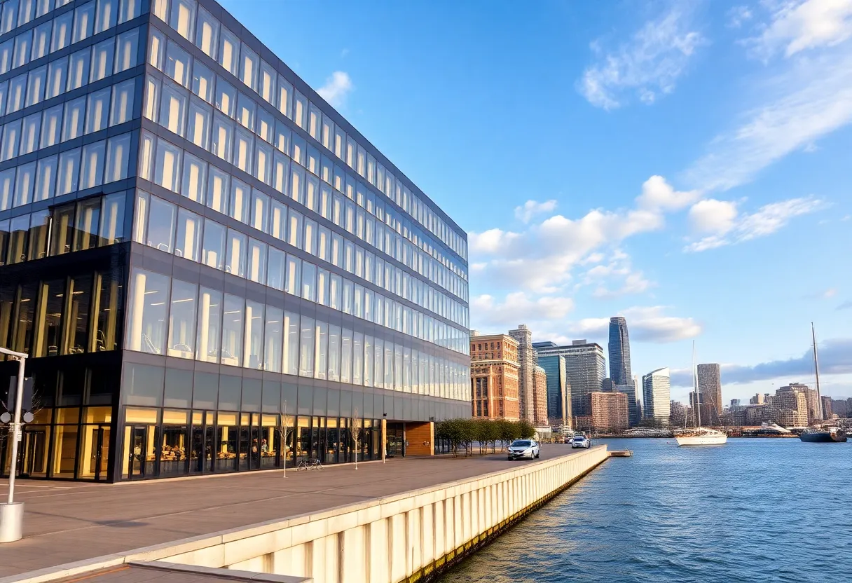 Artist's impression of Hasbro's new headquarters in Boston, Seaport District.