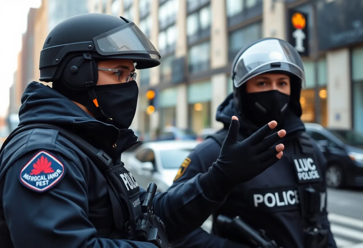 Law enforcement conducting an operation in Massachusetts