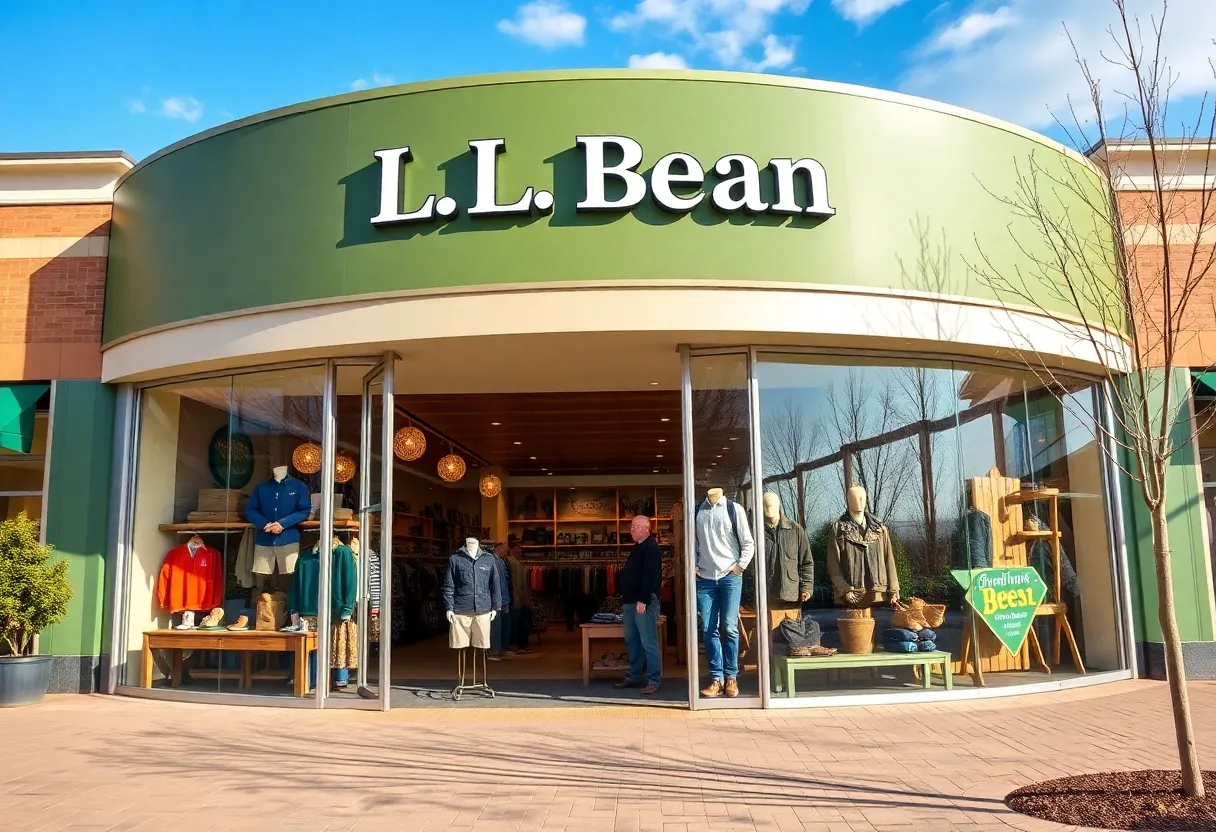 Exterior view of the new L.L. Bean store in Framingham.