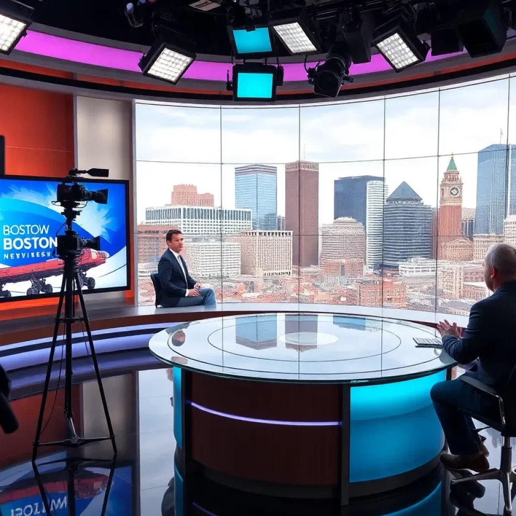 Local television studio celebrating 25 years of broadcasting in Boston.