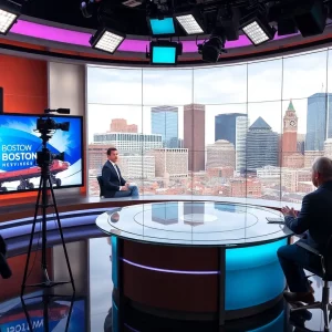 Local television studio celebrating 25 years of broadcasting in Boston.