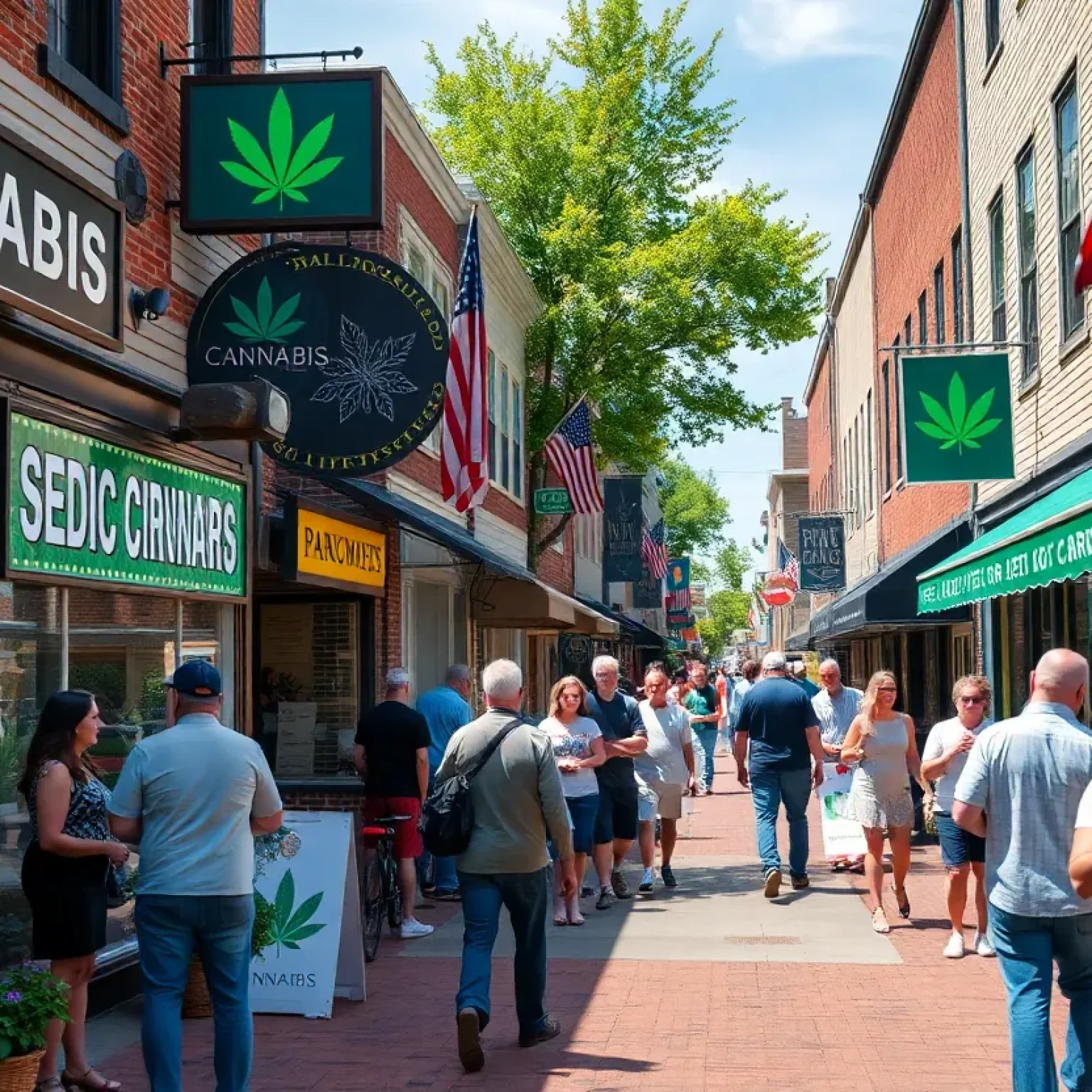 People enjoying cannabis in Massachusetts dispensaries.