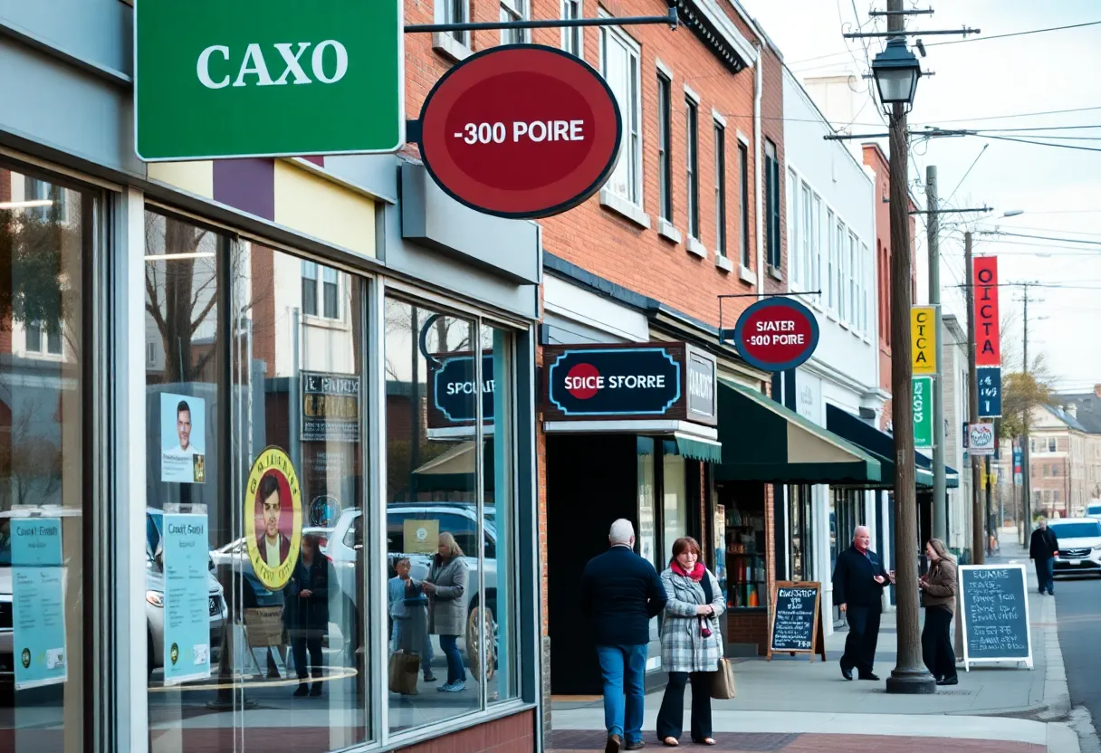 Street scene in Massachusetts highlighting businesses with transparent pricing.