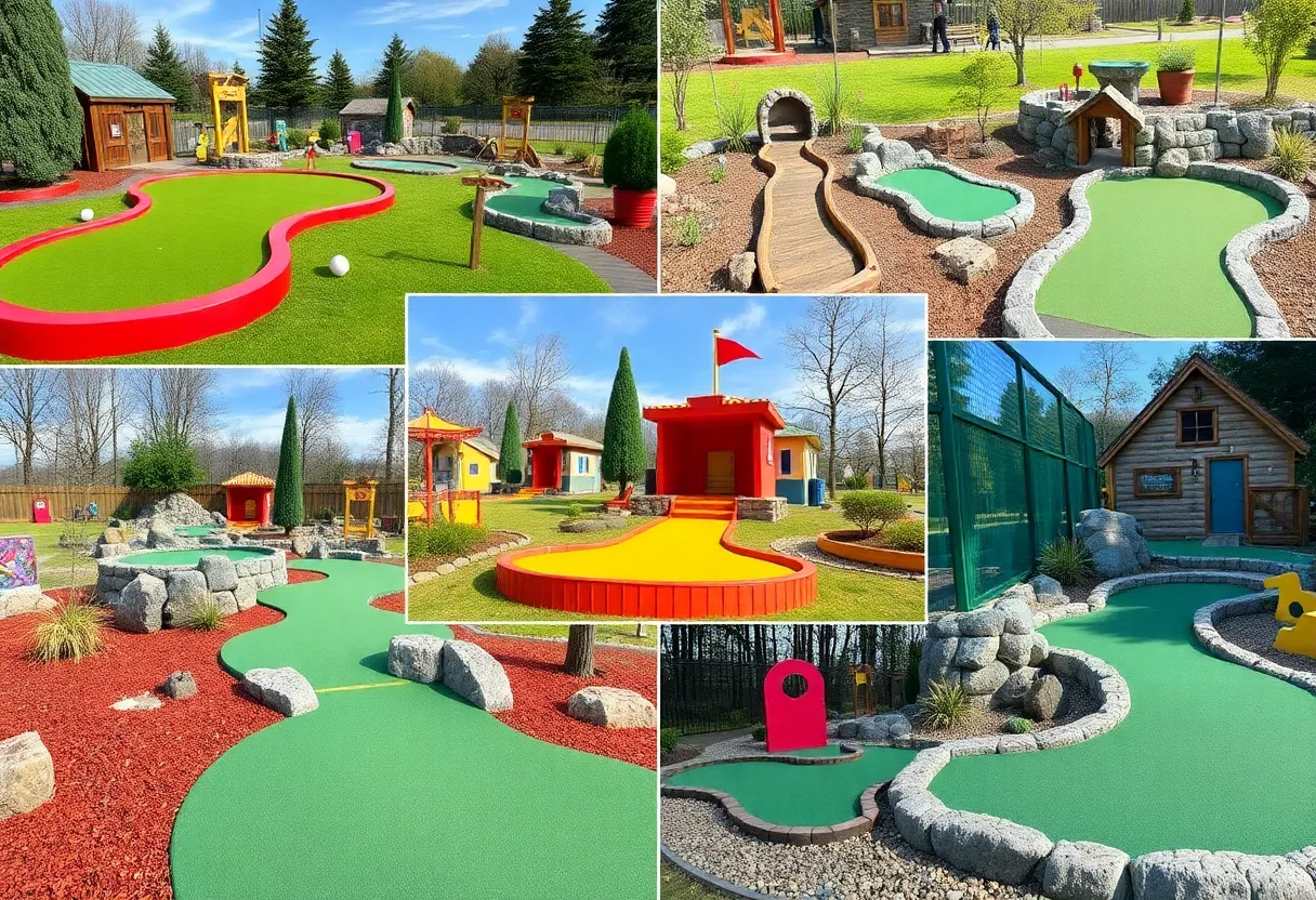 Various miniature golf courses in Massachusetts