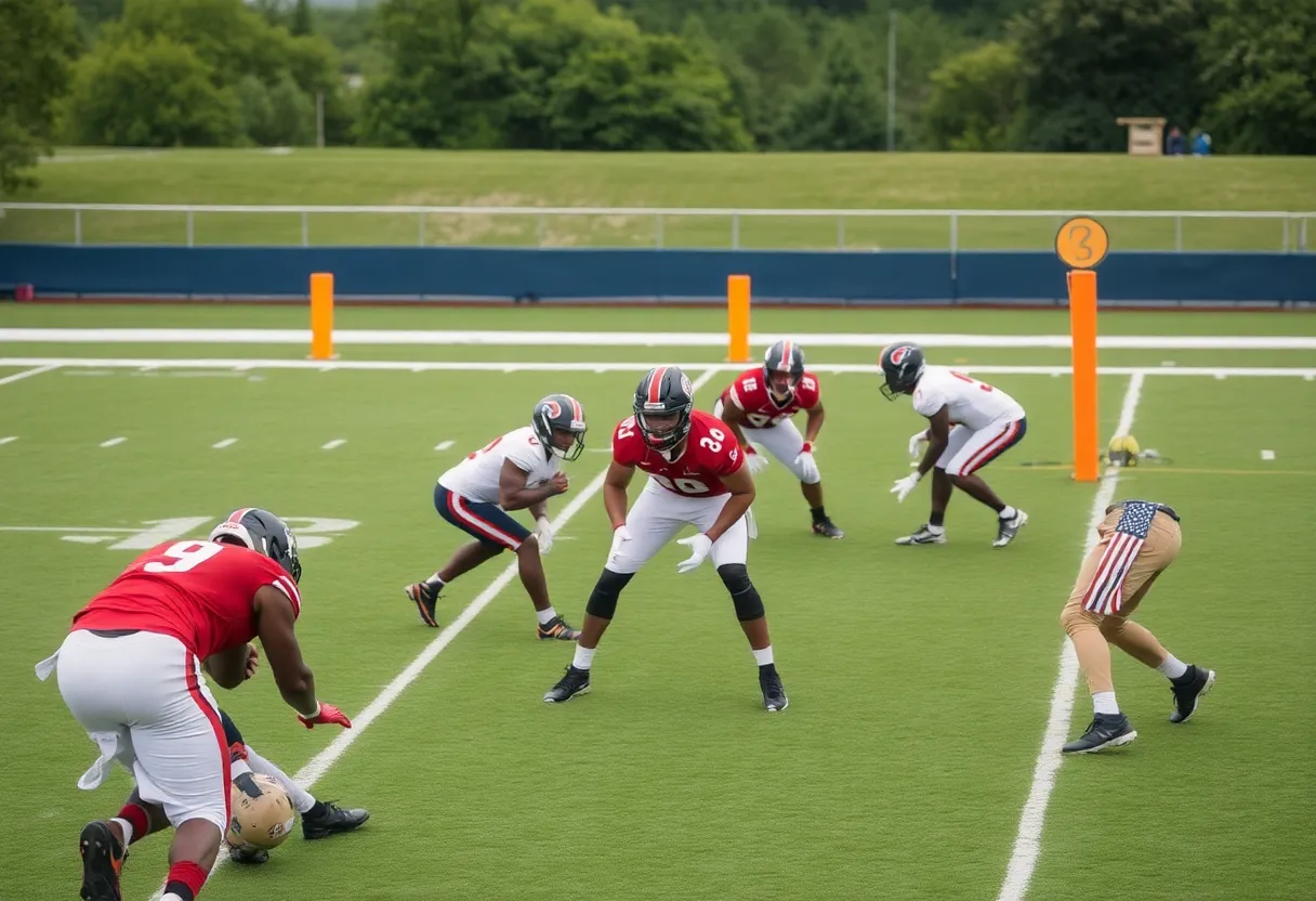 Training drills focused on NFL safeties