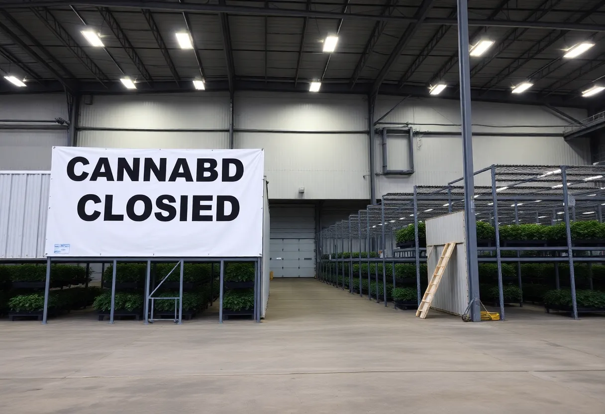 Closed cannabis facility of Rev Clinics in Fitchburg, Massachusetts.