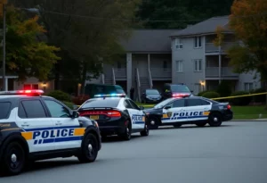 Police responding to a shooting incident in Rockland, Massachusetts