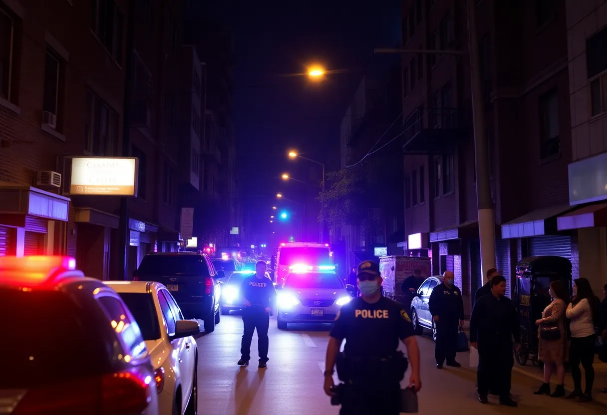 Police responding to a shooting incident in Roxbury