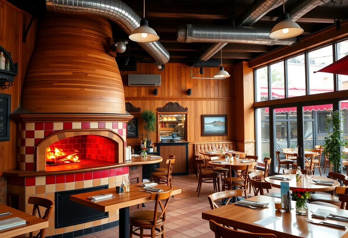 Interior of Sally's Apizza in Dorchester