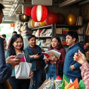 Small business owners engaging with customers, highlighting the influence of TikTok.