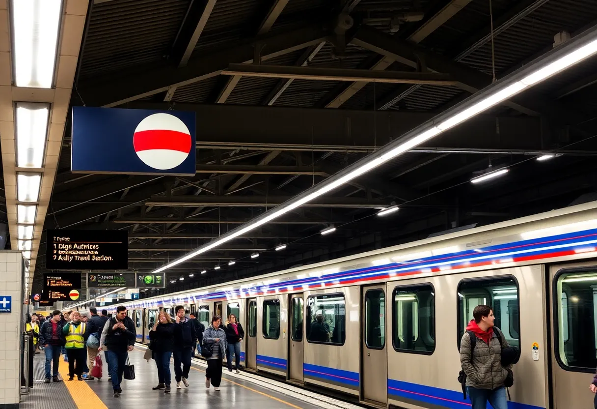 A view of South Station in Boston, highlighting its busy atmosphere and facilities.