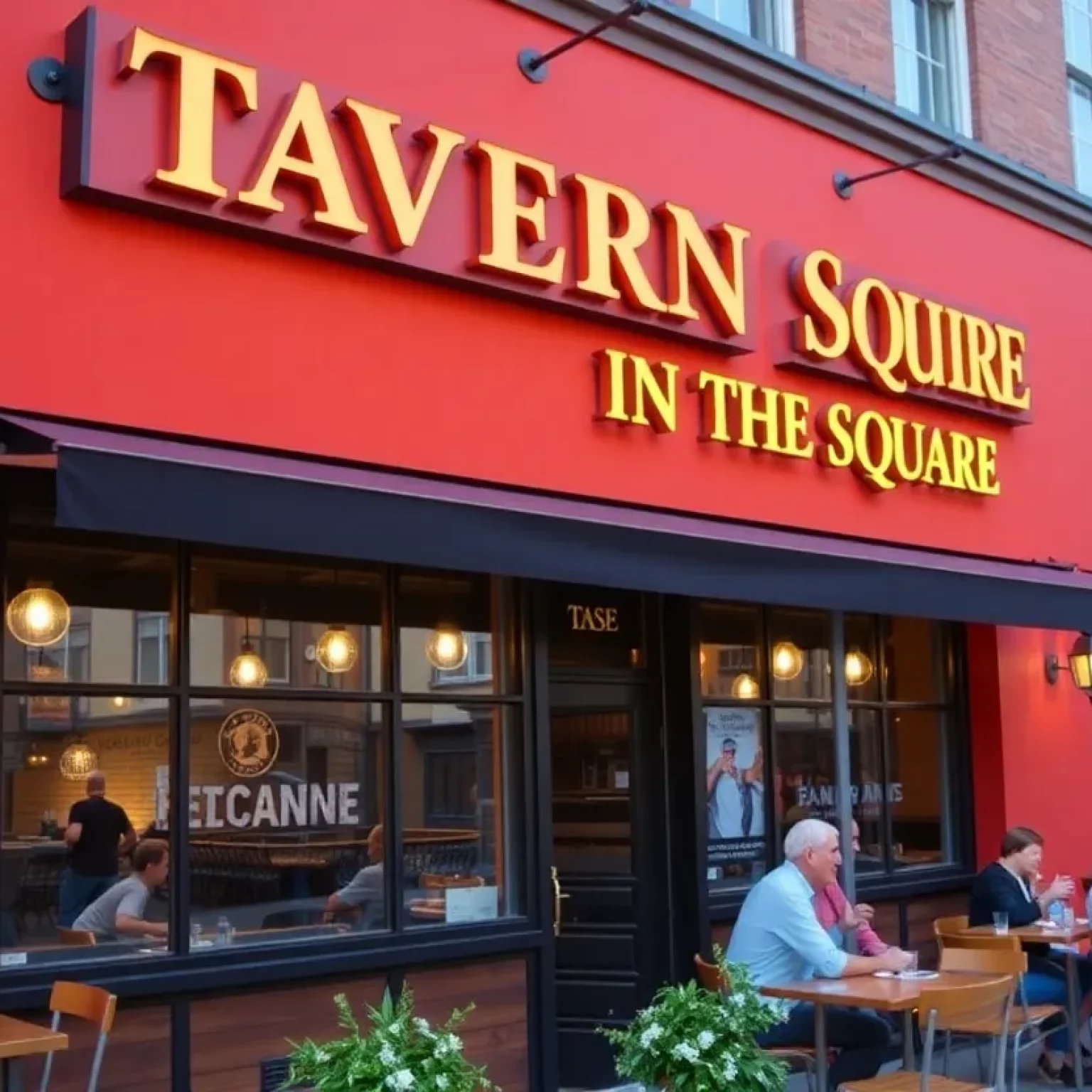 Exterior view of Tavern in the Square in Braintree with outdoor seating