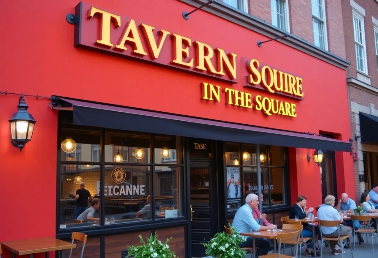 Exterior view of Tavern in the Square in Braintree with outdoor seating