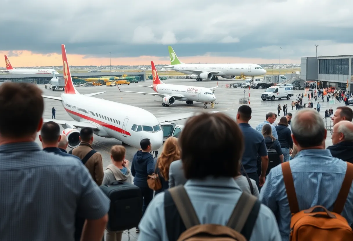 Thunderstorms causing flight delays at Boston Logan Airport
