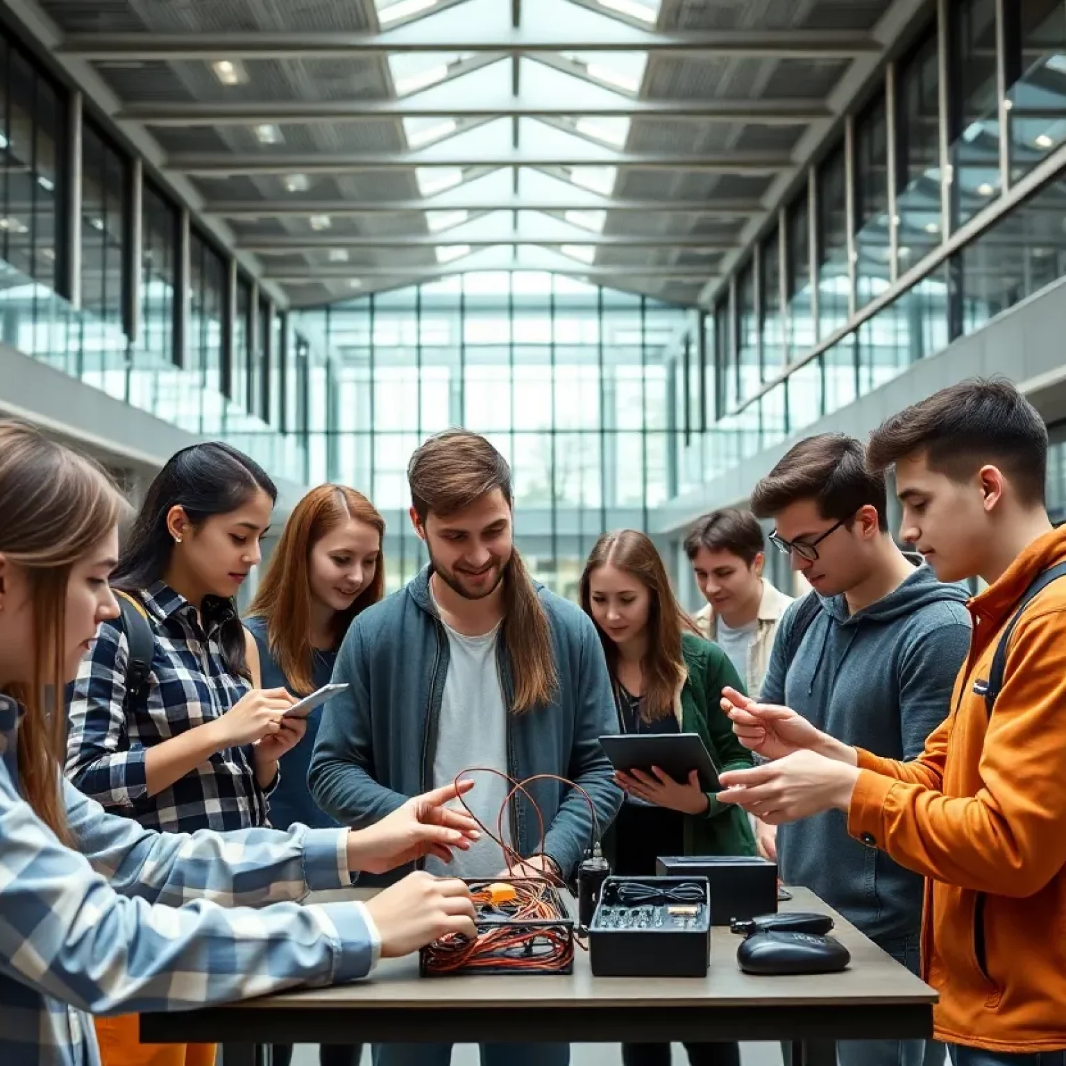 Students collaborating on engineering projects at UMass Amherst