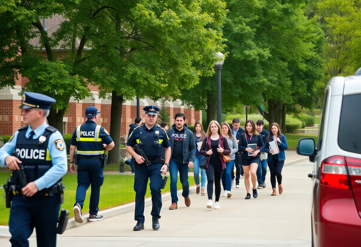 Police on UMass Boston Campus after incident