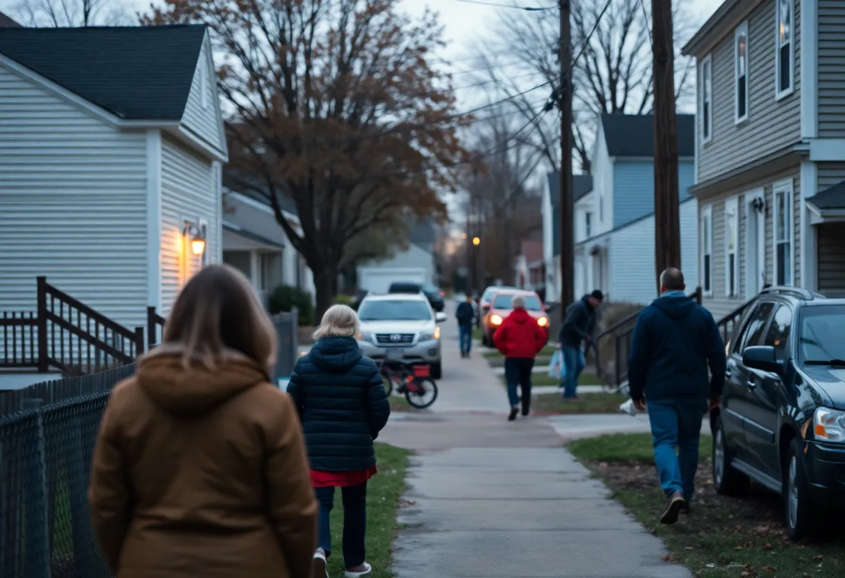 Quiet neighborhood in Watertown, Massachusetts