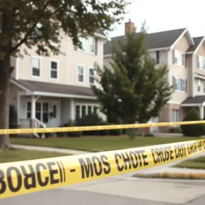 Police tape surrounds a multi-family home in Watertown