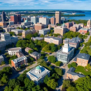 Aerial view of Boston showcasing affluent neighborhoods