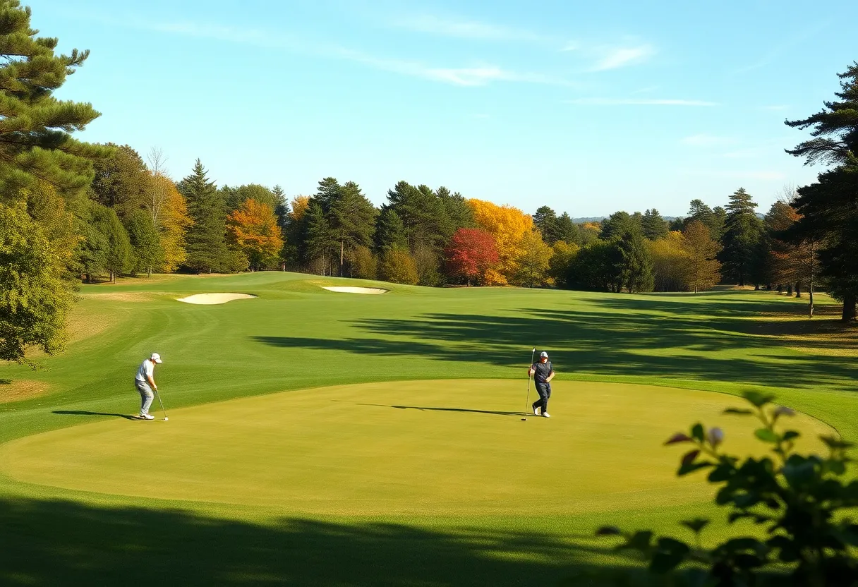 Golfers participating in the Wheeling Invitational at Belmont Hills Country Club.