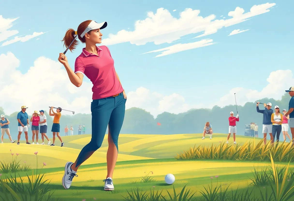 Digital content representation in women's professional golf