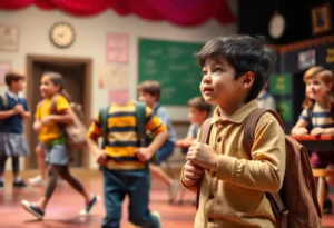 Theatrical scene from the musical 'Wonder' at the American Repertory Theater.