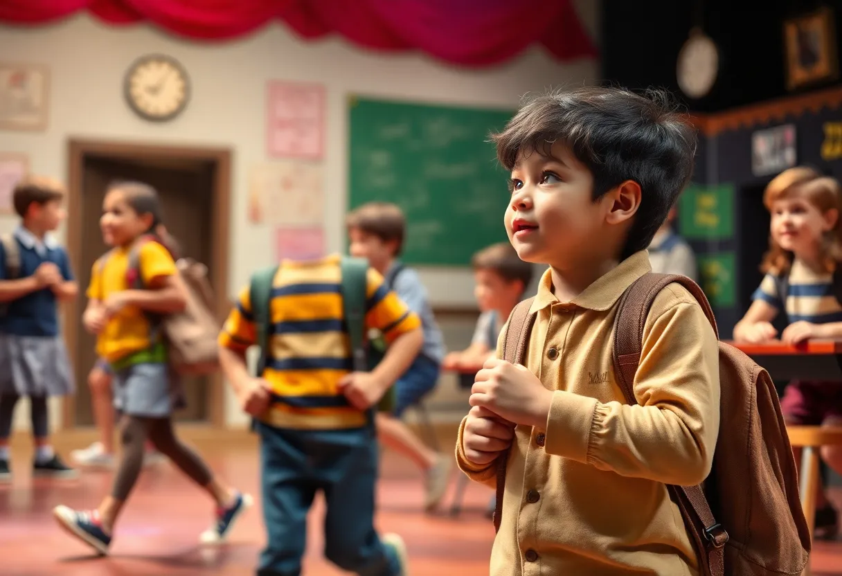 Theatrical scene from the musical 'Wonder' at the American Repertory Theater.