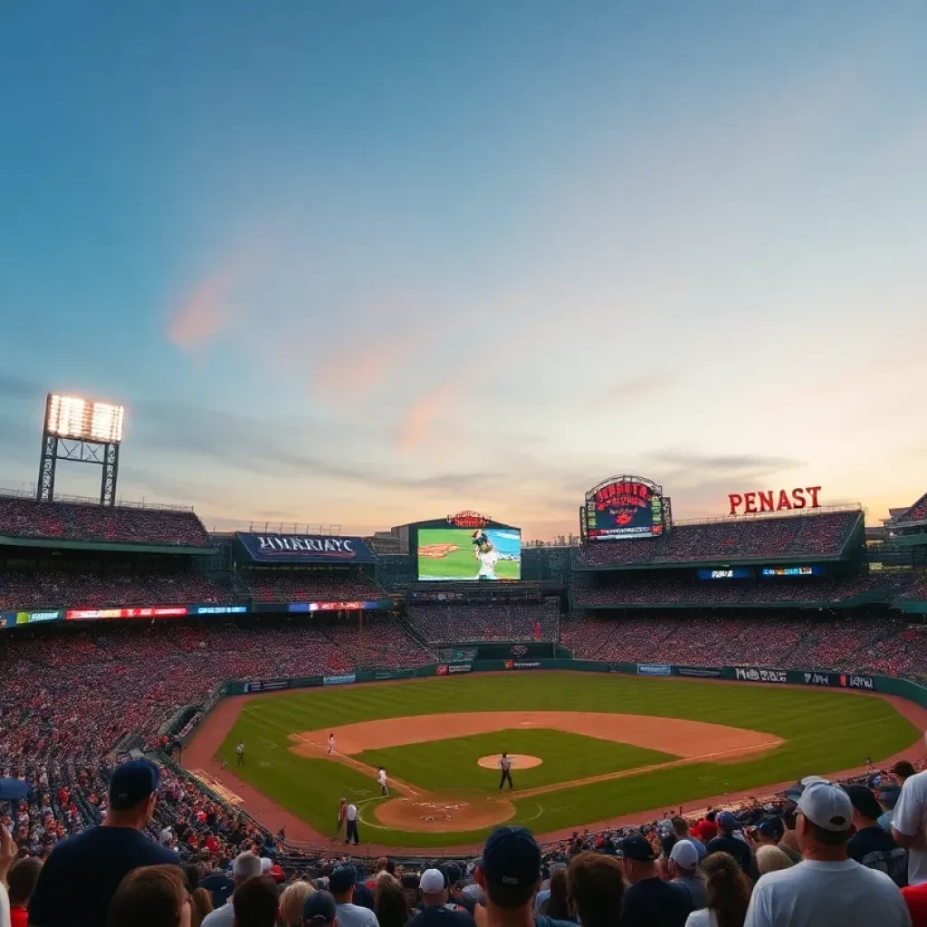 Fans enjoying the Yankees vs. Red Sox game at Fenway Park