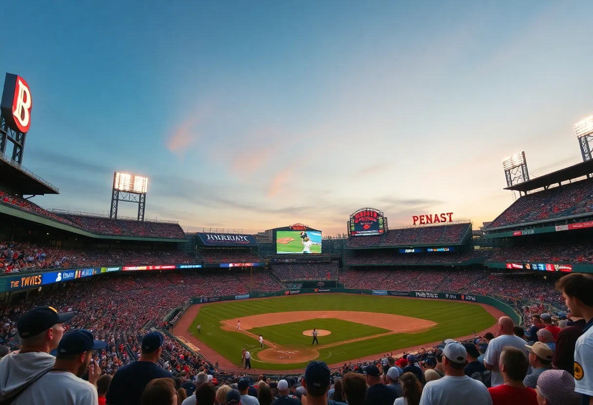 Fans enjoying the Yankees vs. Red Sox game at Fenway Park