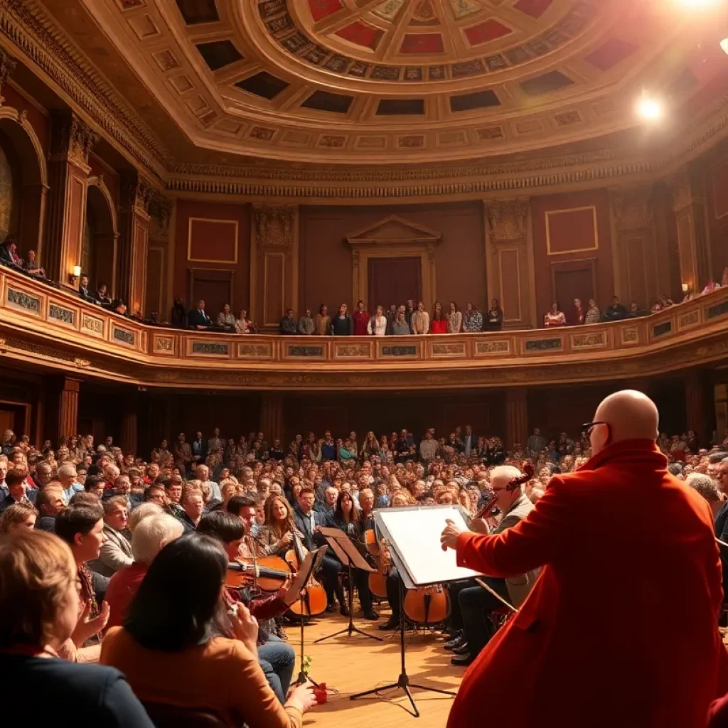 Audience enjoying a cello concert at Symphony Hall