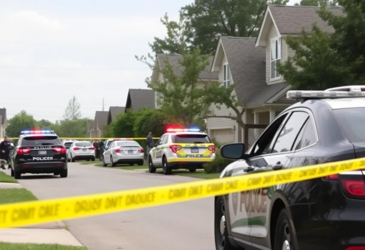 Police presence at a residential crime scene in Beverly.