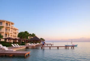 A scenic view of colorful autumn leaves in New England