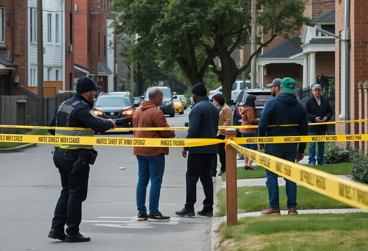 Police at the scene of a shooting in Boston's Mattapan neighborhood