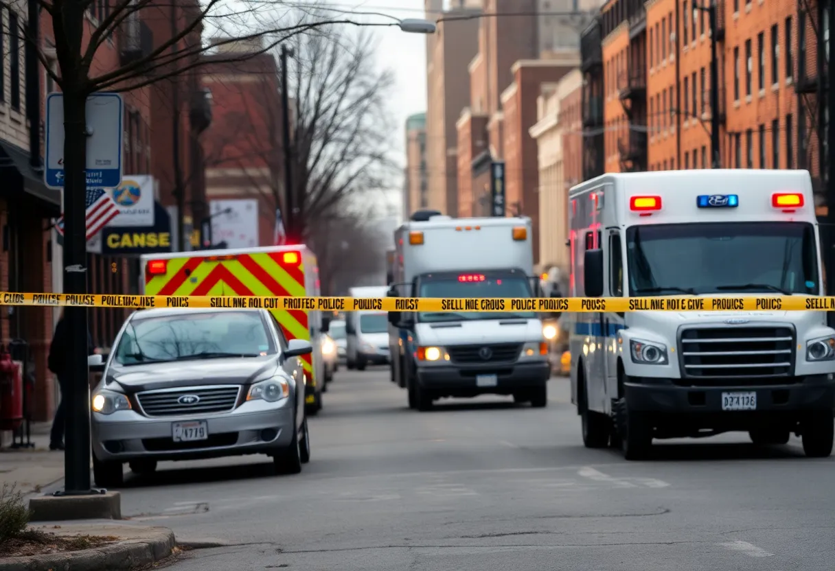 Police responding to a shooting in Roxbury, Boston