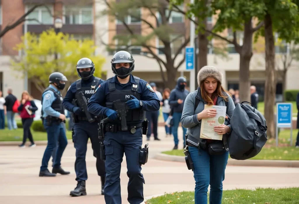 Police responding to a shooting incident near Harvard University